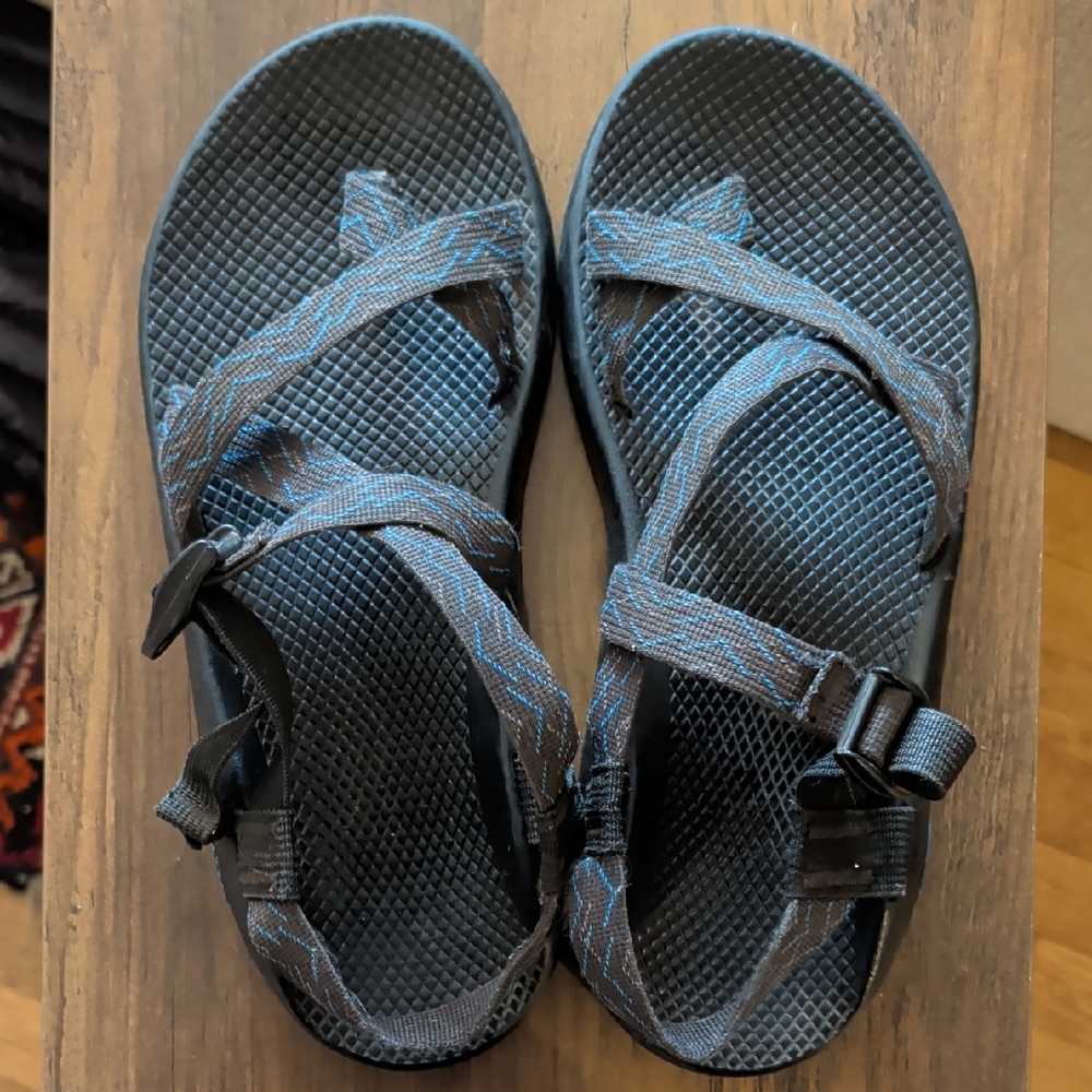 Chaco Blue and Black Sandals